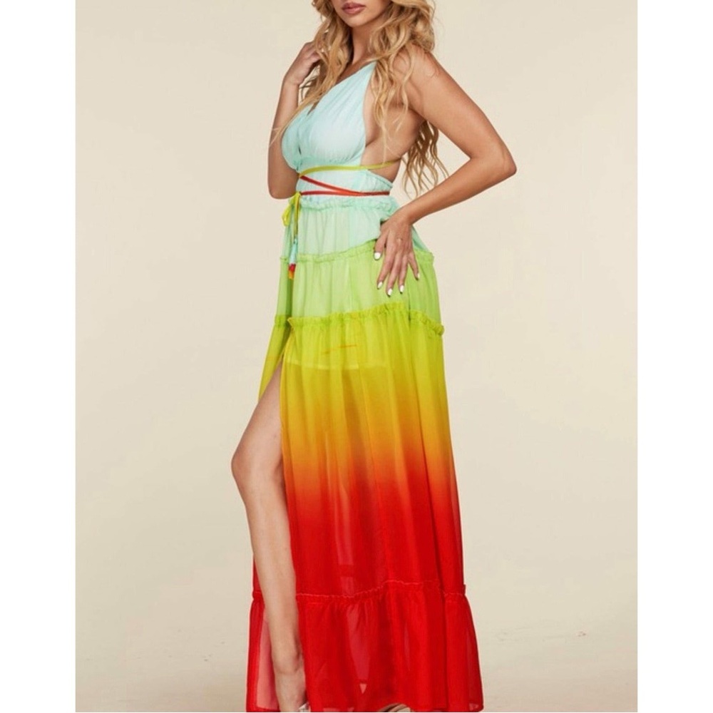 Vibrant Multicolor Maxi Dress - Picture 2 of 3